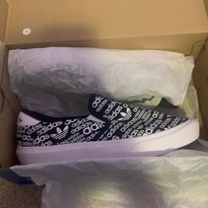 Black and white adidas